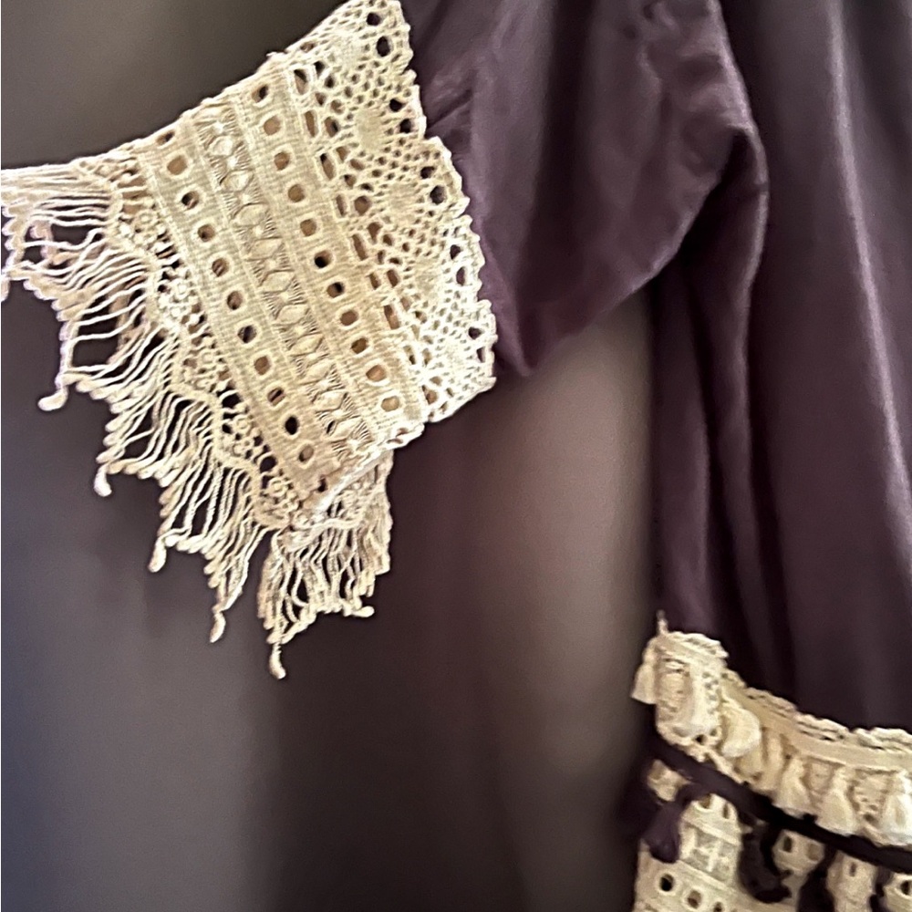 KIMONO 🌟 Dark Gray | Crochet Trim 🌟MUST BUNDLE🌟 - Picture 5 of 5